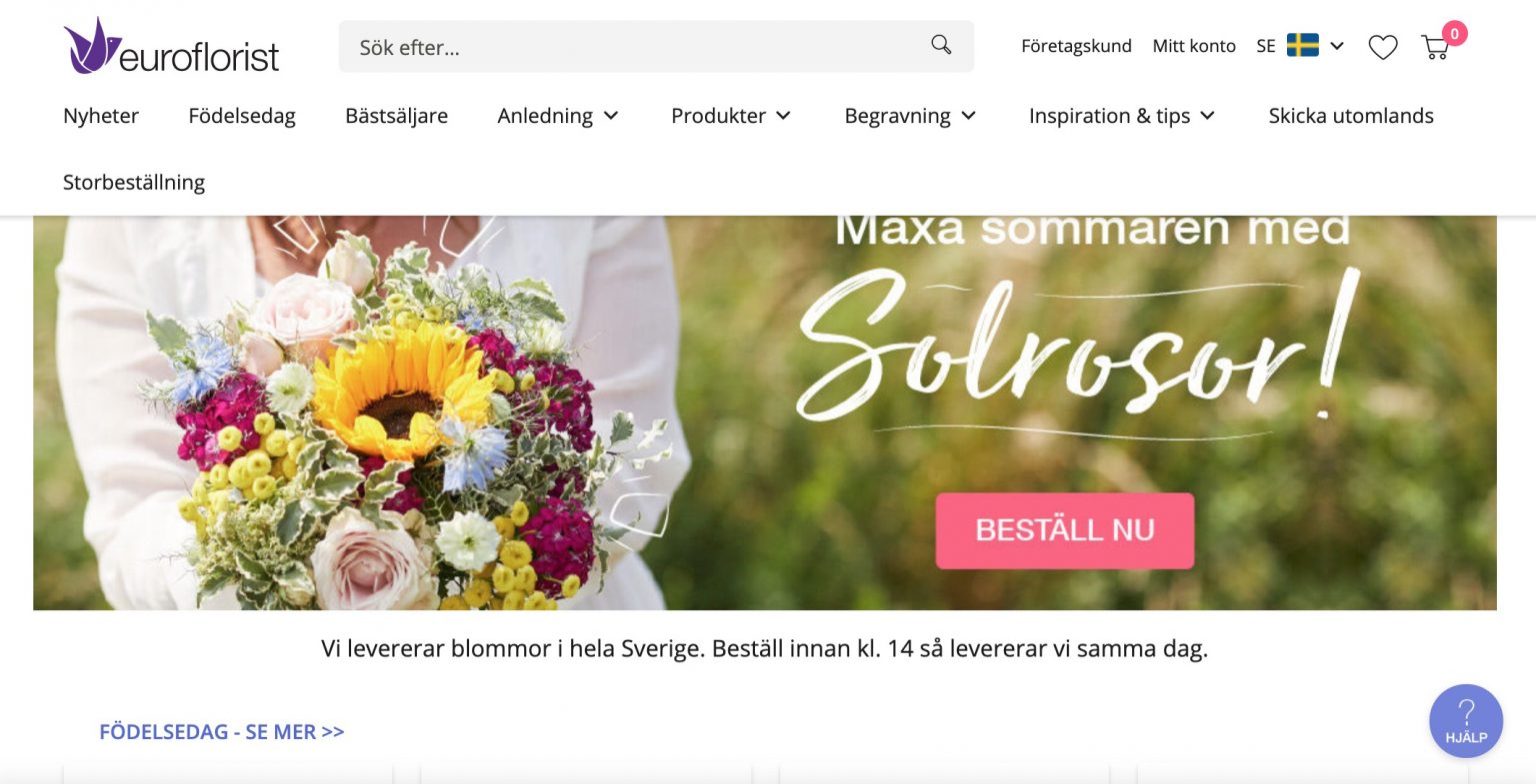 Euroflorist Rabattkod (februari 2024) Rabattkodsidan