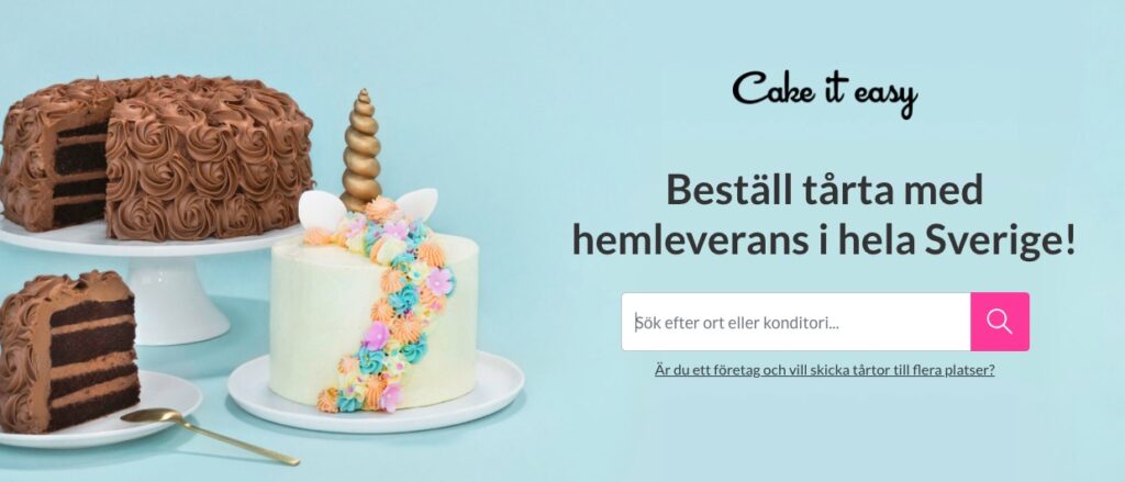 cake it easy webbplats